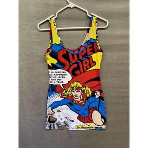 Supergirl Shirt Womens Small Comic Book Tank Dress Sleepwear DC Comics Graphic